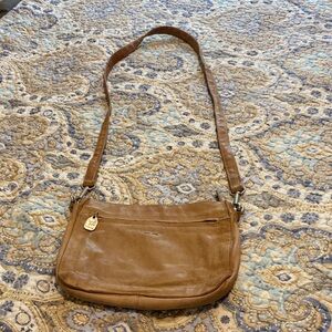 Brown Real Leather Crossbody